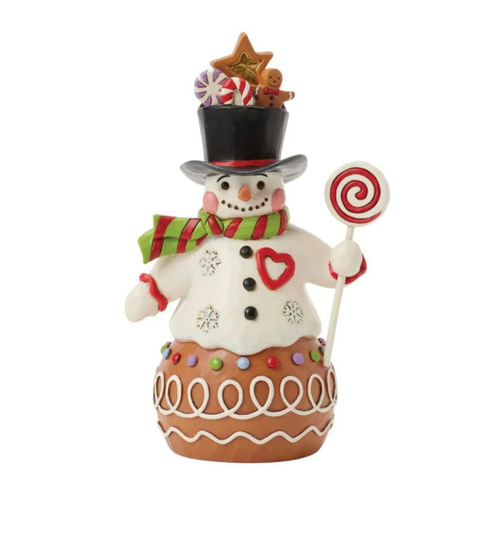 OCTOBER ARRIVAL- Gingerbread Christmas Snowman with Sweets Hat