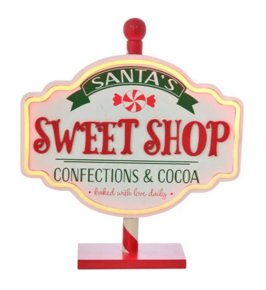 Santa’s Sweetshop LED Table Sign