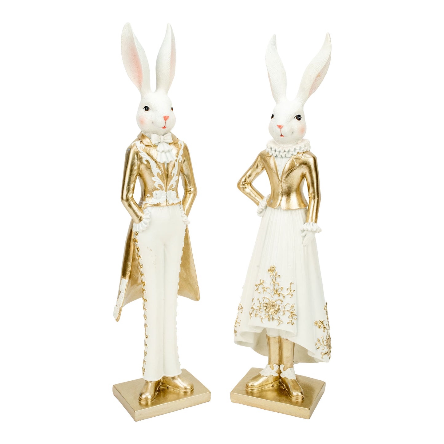 Elegant Gold Mrs Bunny Standing 39cm - 2026 FEBRUARY ARRIVAL