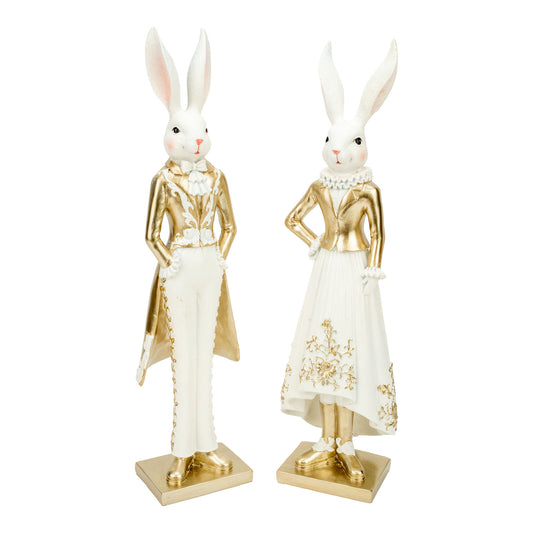 Elegant Gold Mrs Bunny Standing 39cm - 2026 FEBRUARY ARRIVAL