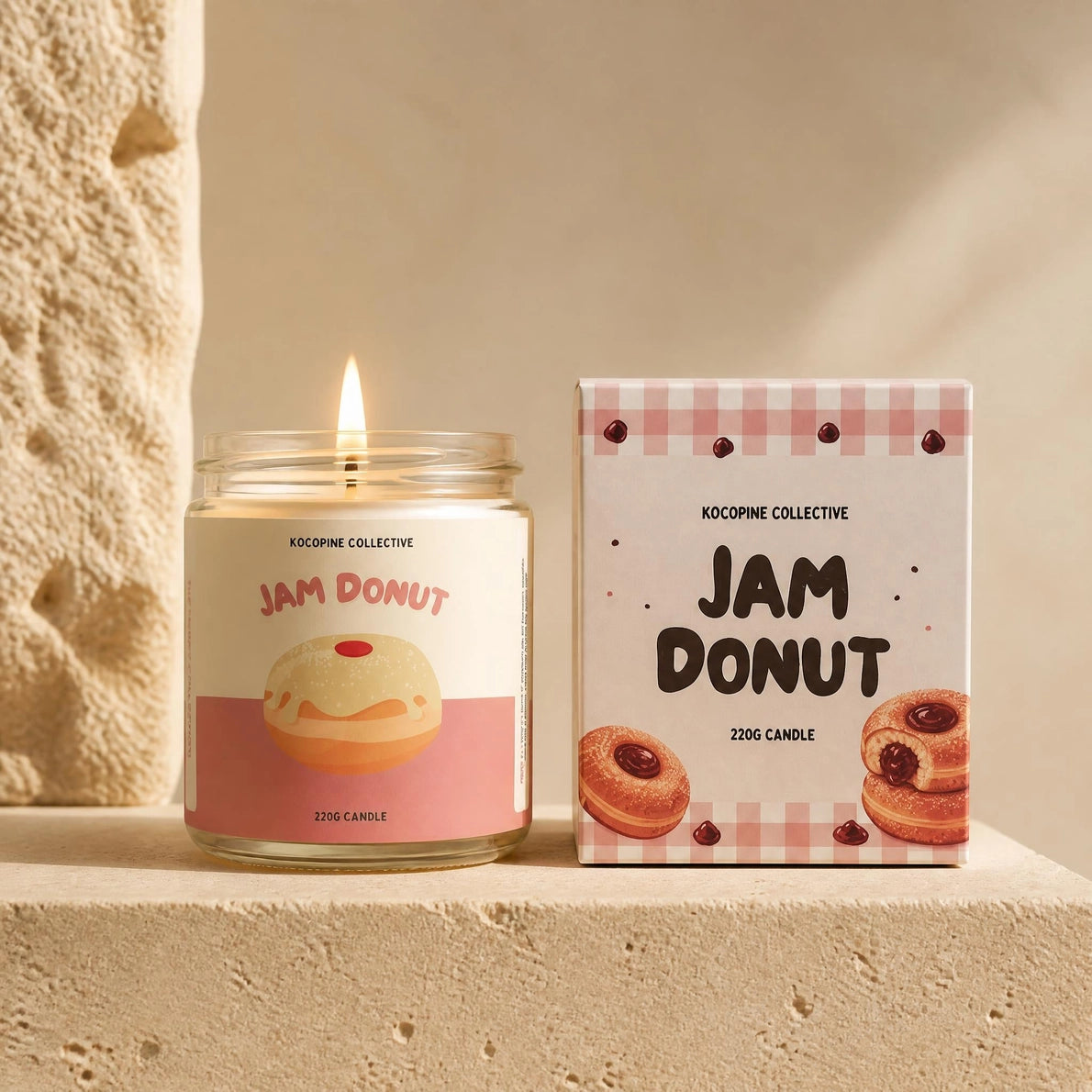 PRE ORDER - Jam Donut Strawberry Jam & Vanilla Candle 🍩 - 2026 OCTOBER ARRIVAL