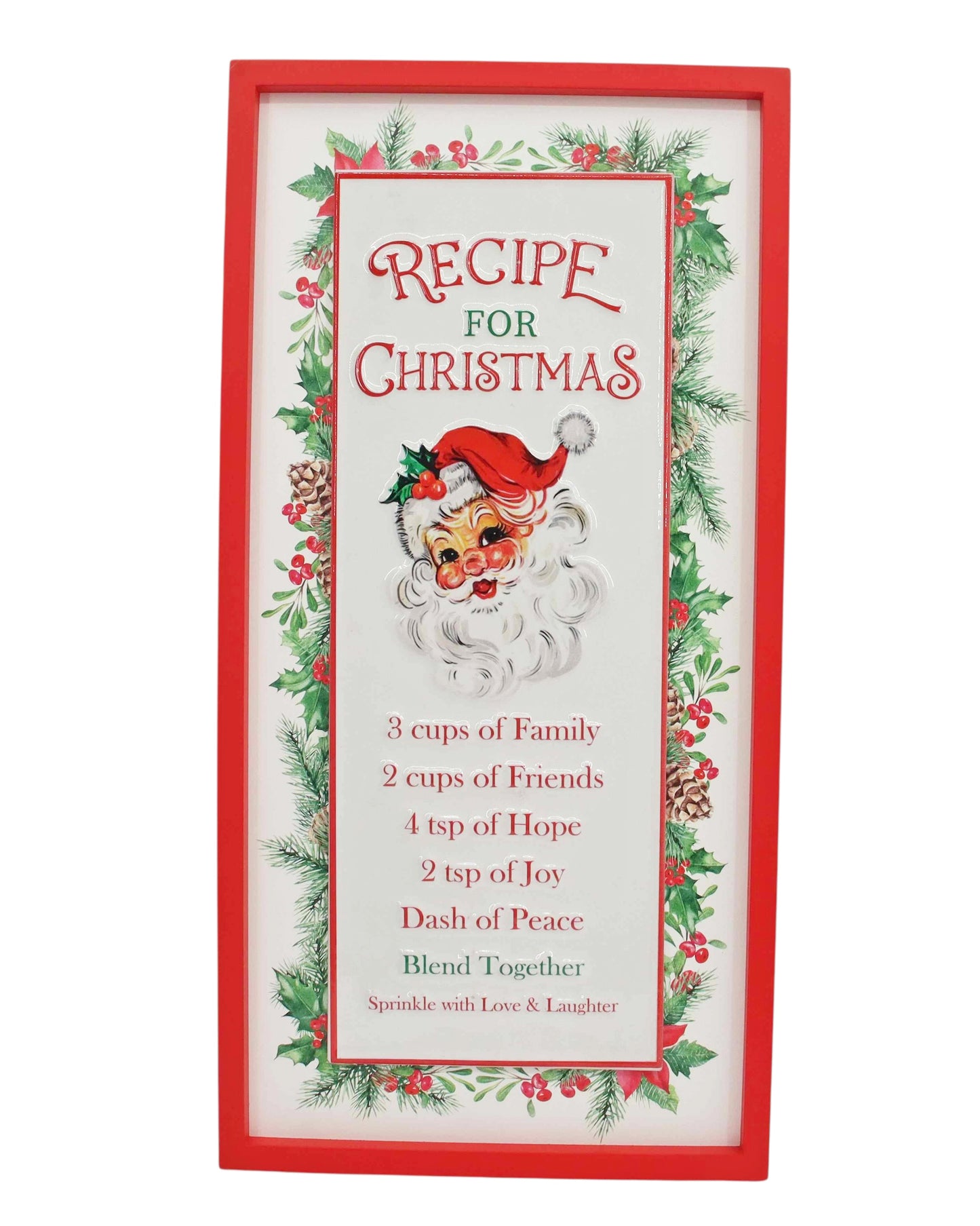 PRE ORDER - Recipe For Christmas Sign 61cm - 2026 OCTOBER ARRIVAL