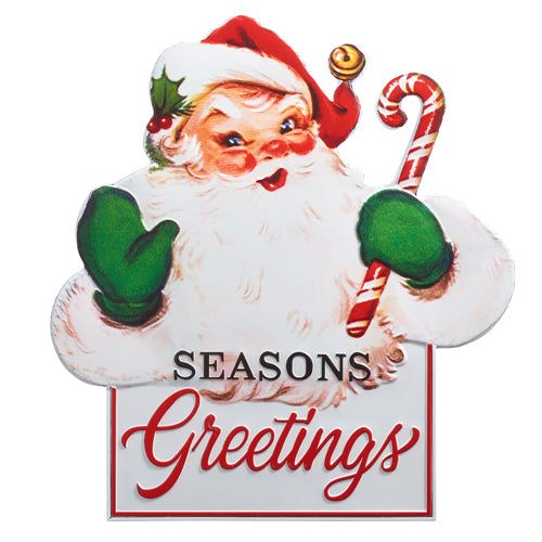 Tinsel Town Santa Metal Sign