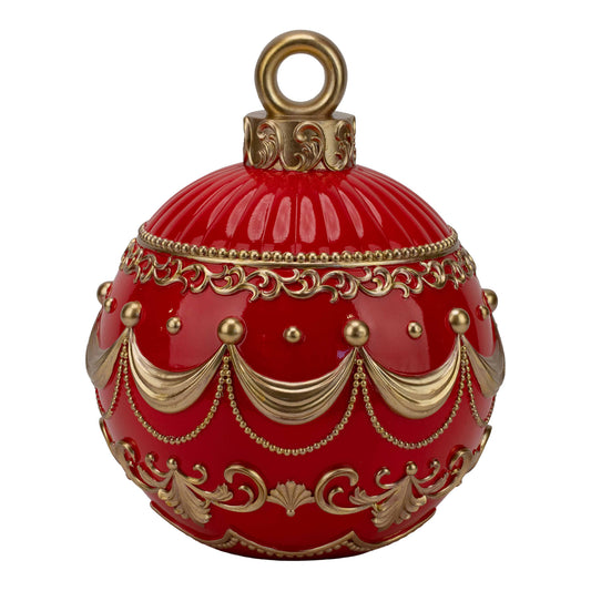PRE ORDER - Red Ball Decor with Gold Pattern 30cm - 2026 OCTOBER ARRIVAL