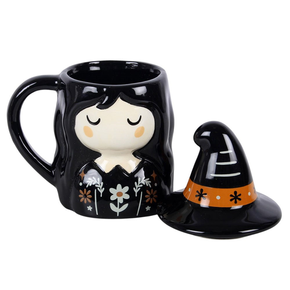 Frightful Folk Witch Ceramic Lidded Mug