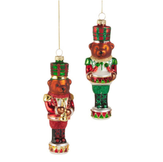 The Christmas Shoppe Teddy Nutcracker Hanging Assorted - OCTOBER ARRIVAL