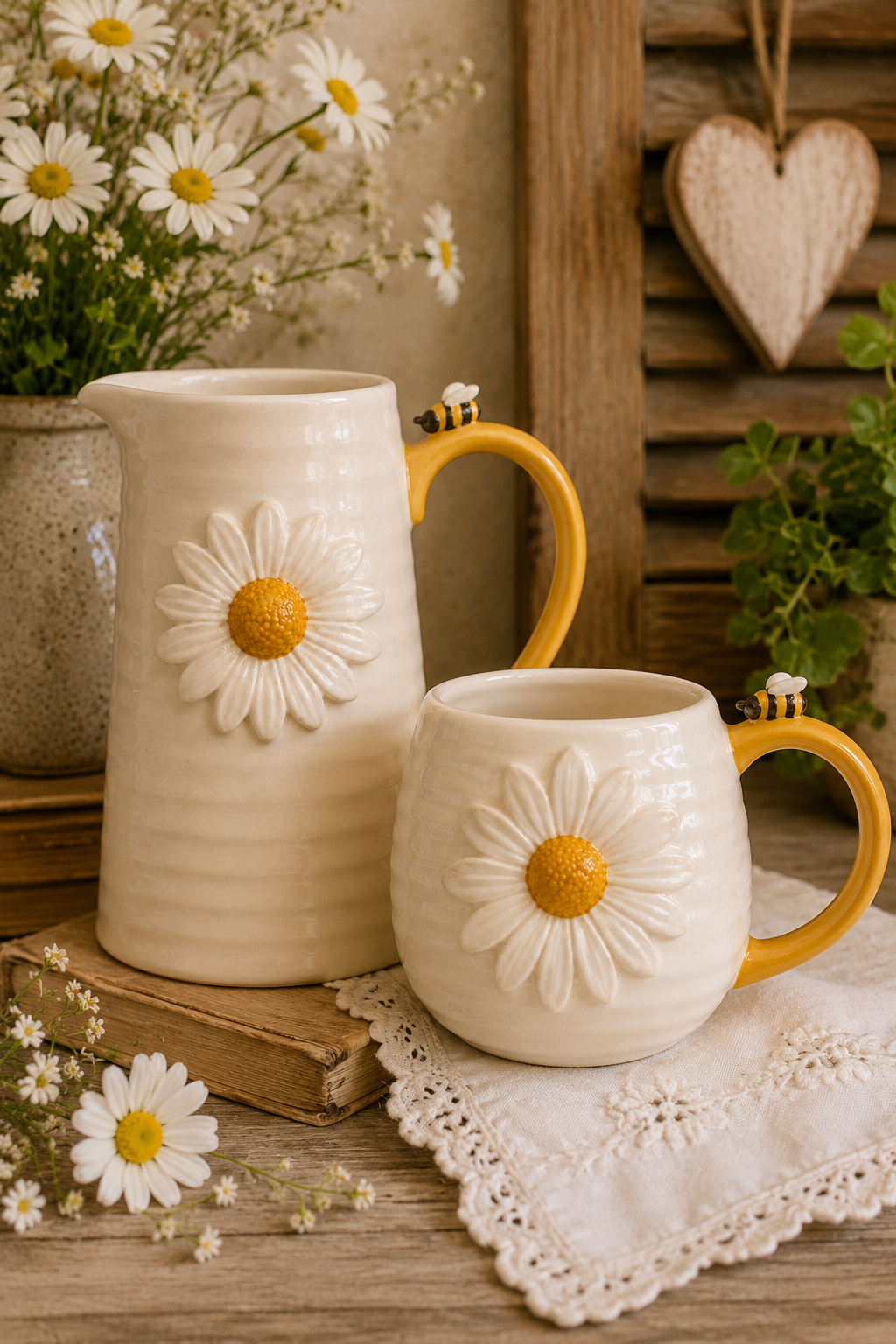 PRE ORDER - Daisy & Honey Bee Ceramic Mug - 2026 OCTOBER ARRIVAL