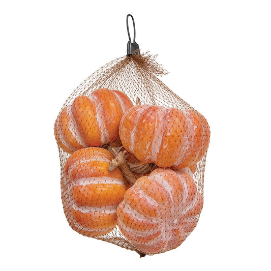 Mini Orange Pumpkins Set of 5