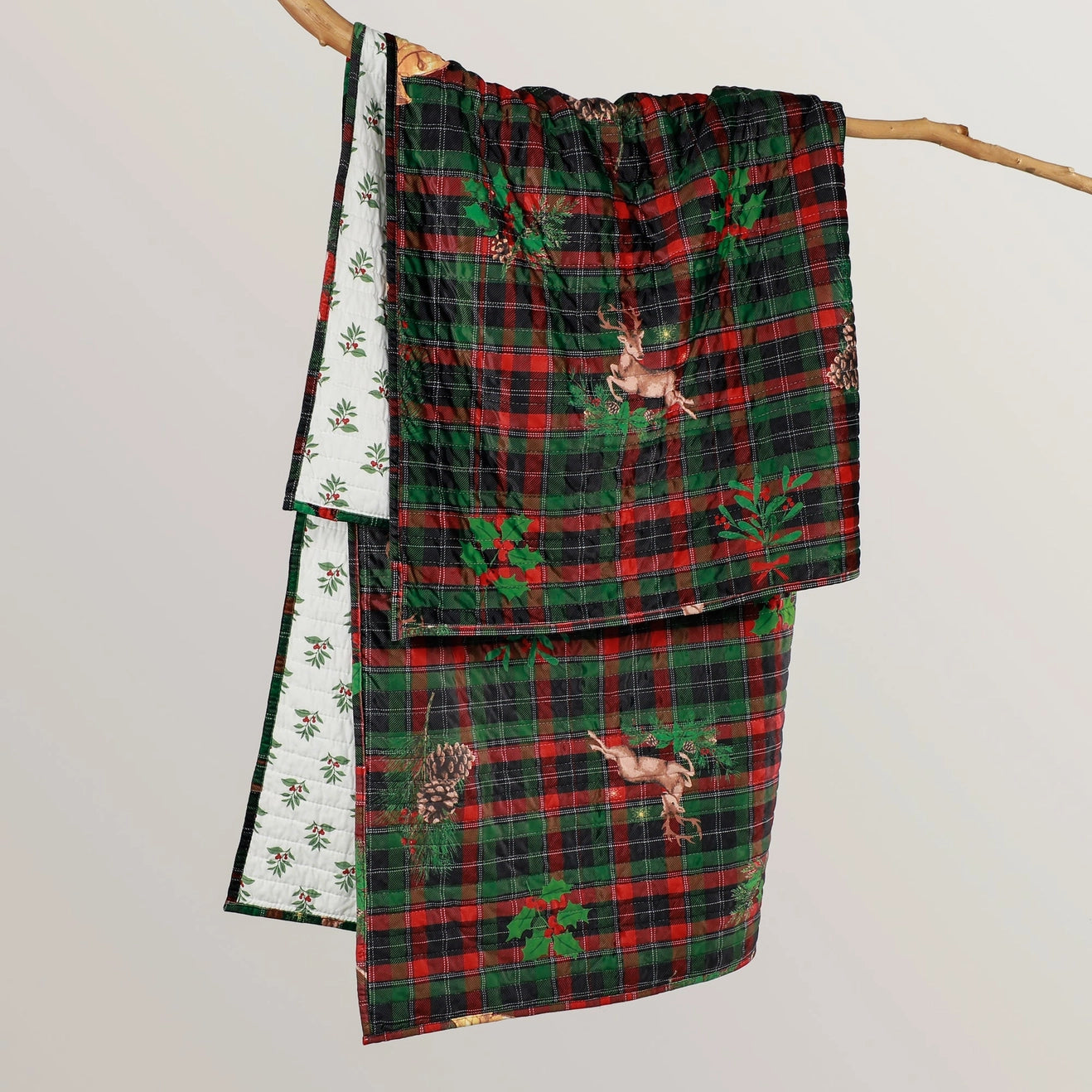 Merry Tartan Quilted Throw