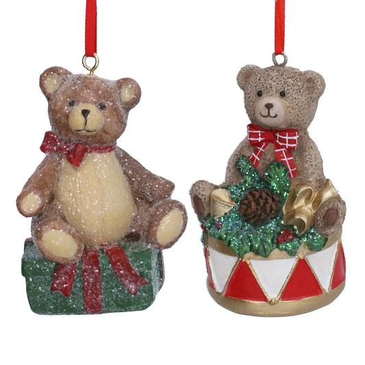 PRE ORDER - Resin Christmas Teddy Ornament Assorted - 2026 OCTOBER ARRIVAL