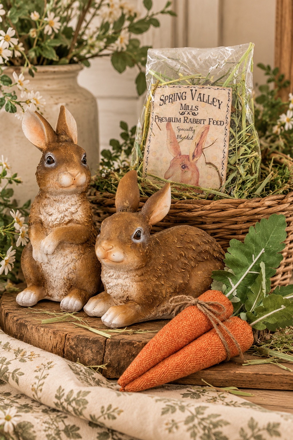 PRE ORDER - Large Brown Resin Bunny Assorted - 2026 NOVEMBER ARRIVAL
