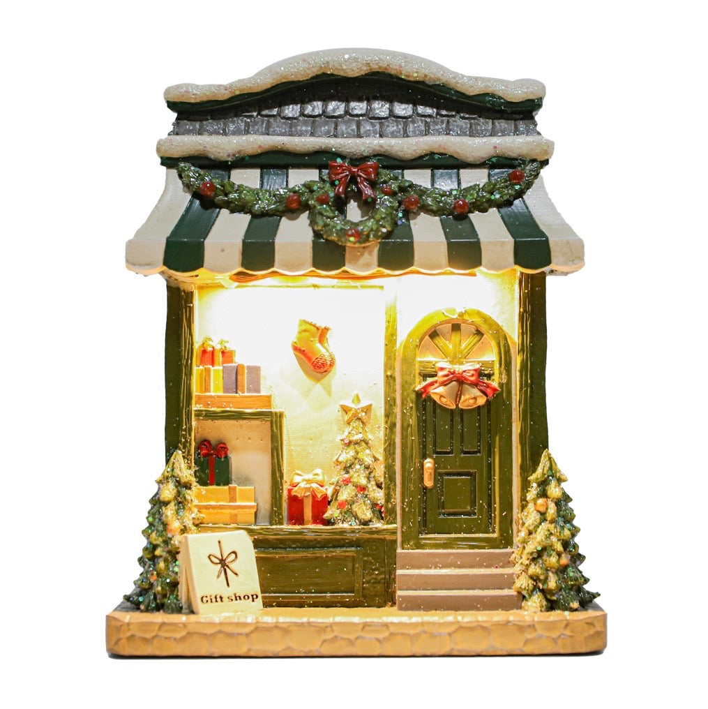 PRE ORDER - Resin Light Up Gift Store Village House 2026 OCTOBER ARRIVAL