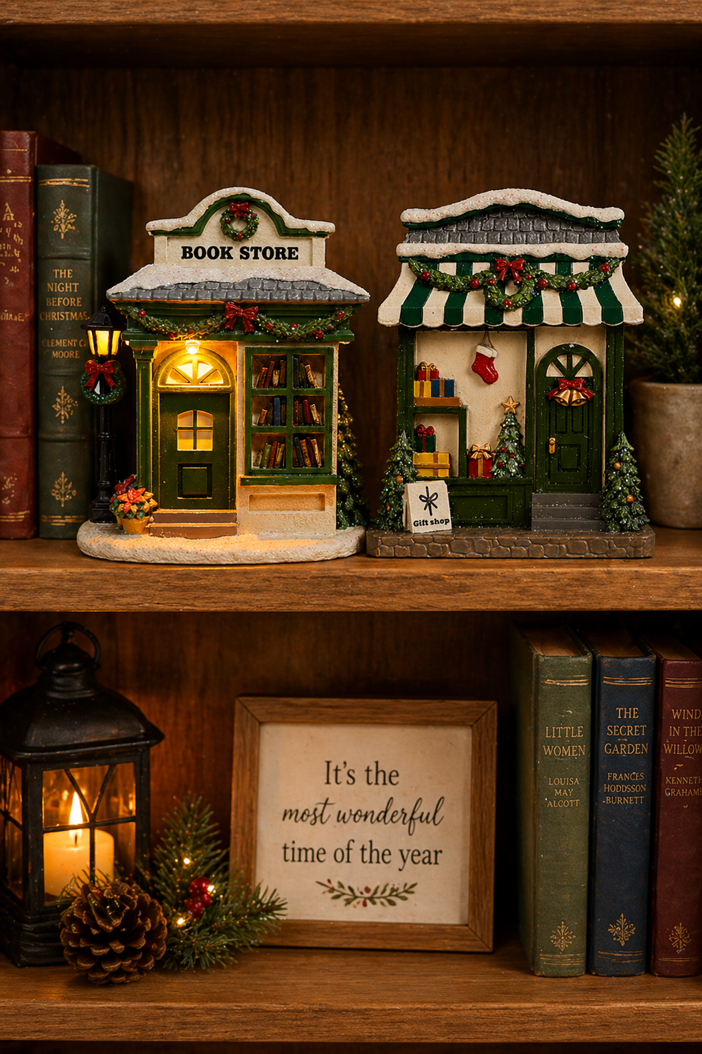 PRE ORDER - Resin Light Up Gift Store Village House 2026 OCTOBER ARRIVAL