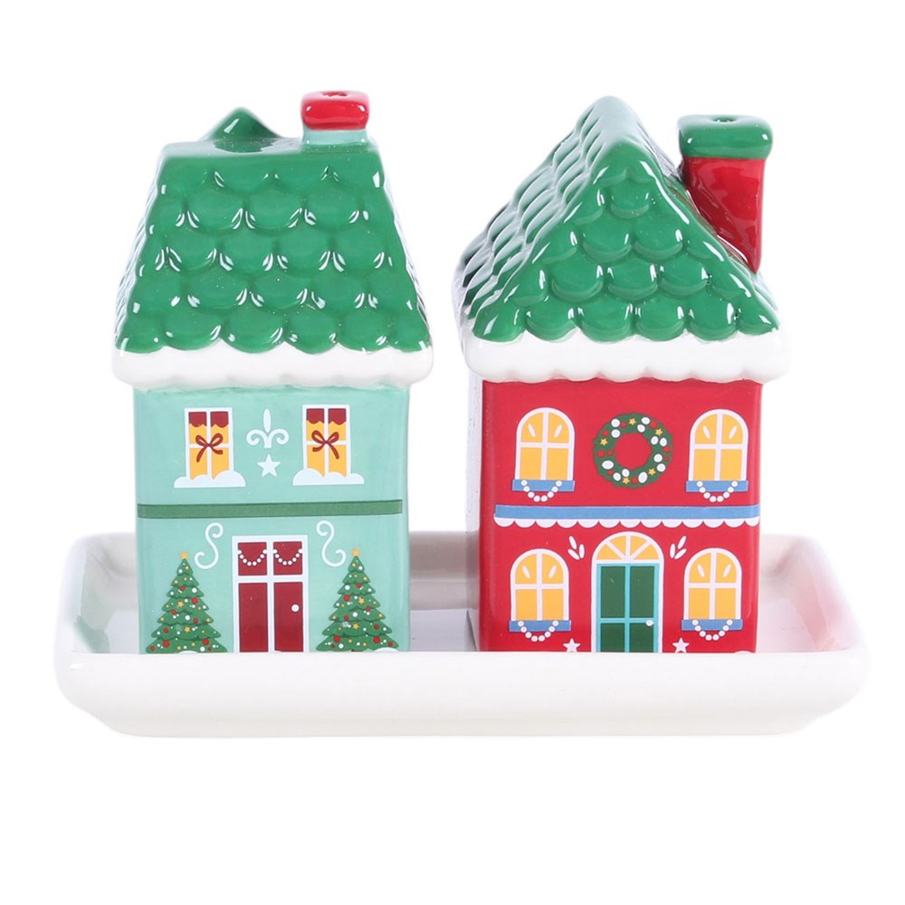 PRE ORDER - Christmas House Salt and Pepper Shakers - 2026 SEPTEMBER ARRIVAL