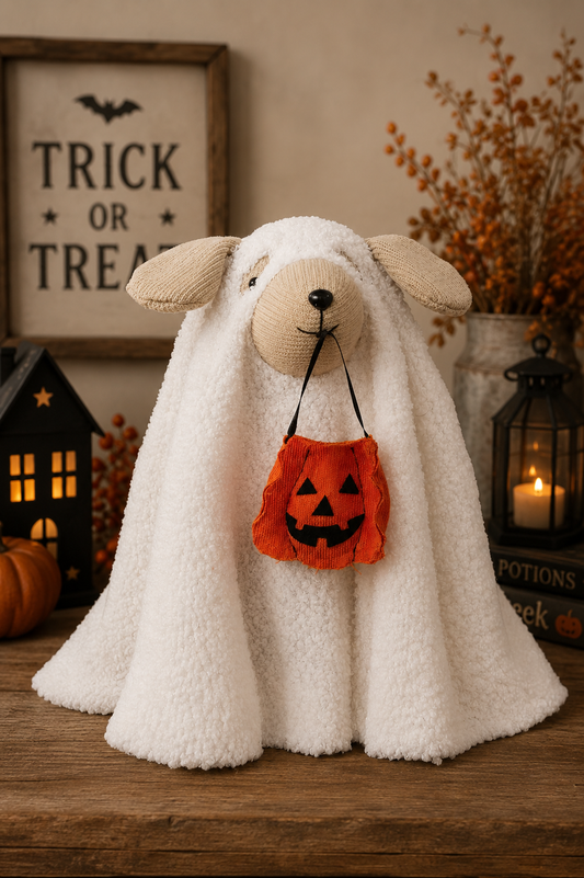 PRE ORDER - Plush Ghost Dog - 2026 LATE AUGUST ARRIVAL
