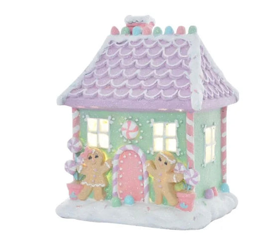 Pastel Fairy Floss LED Gingerbread House