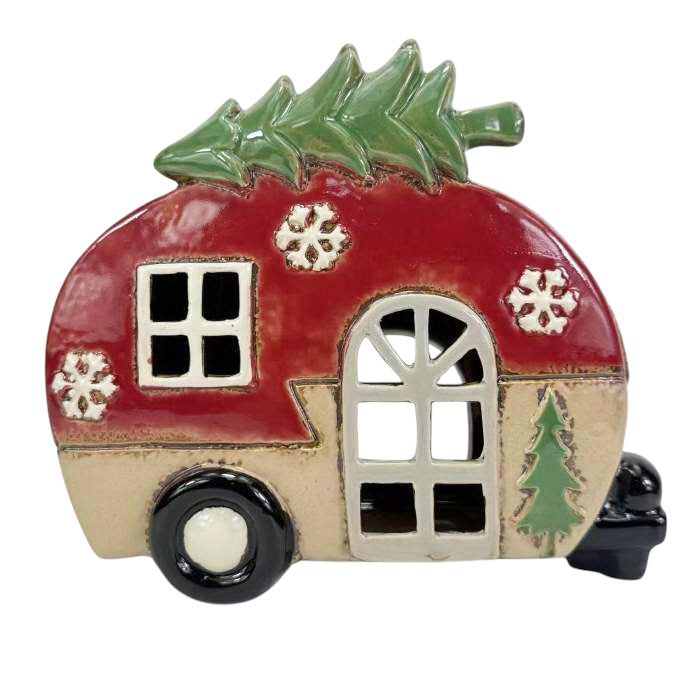 PRE ORDER - Christmas Pottery Caravan Tea light - 2026 SEPTEMBER ARRIVAL