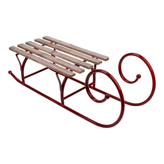 PRE ORDER - Red Metal Natural Sleigh 92cm 🛷 - 2026 OCTOBER ARRIVAL