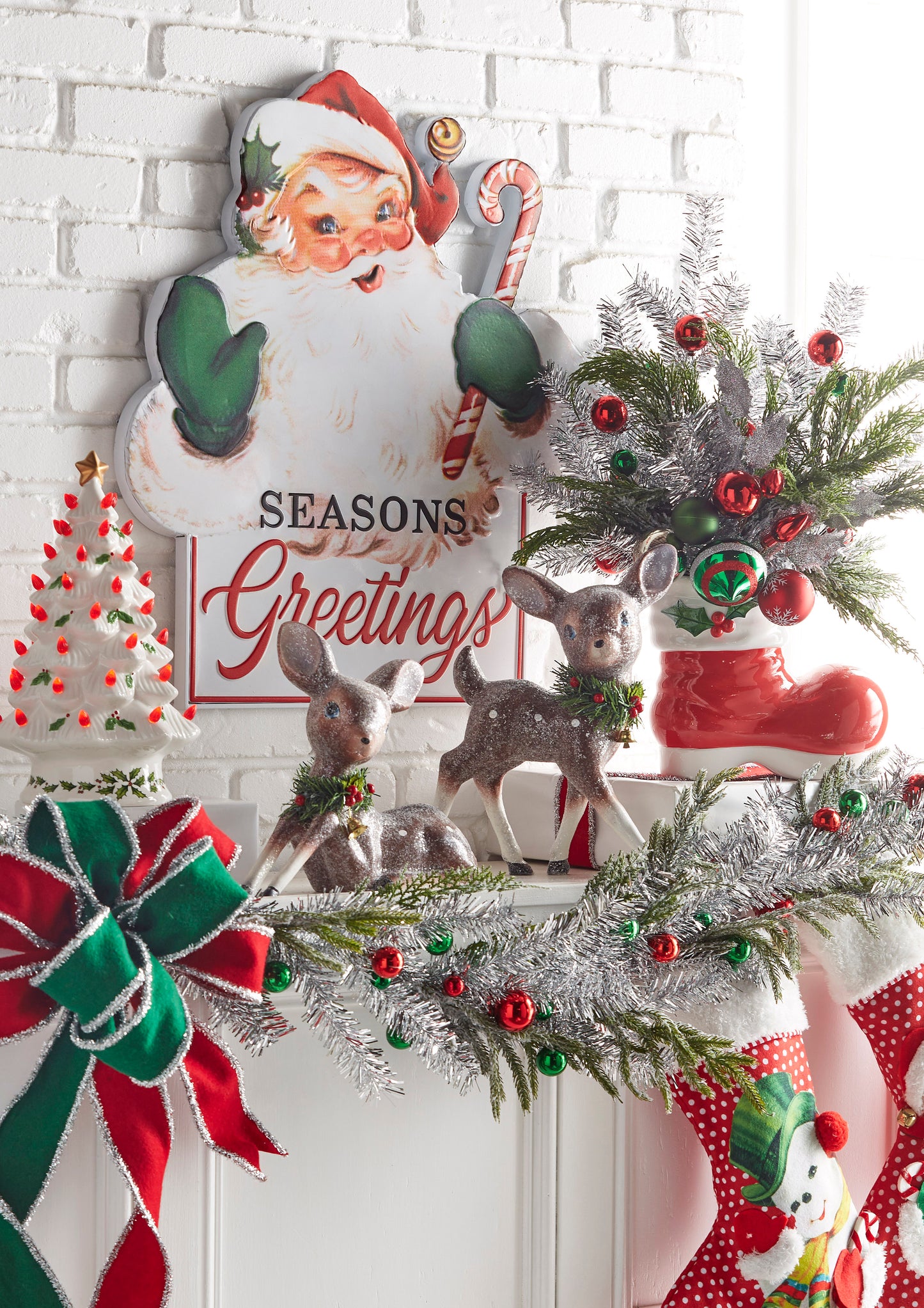 Tinsel Town Santa Metal Sign