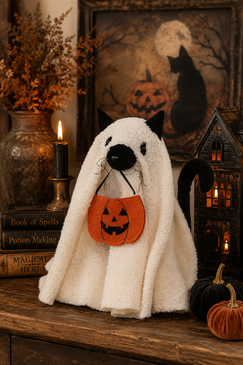 PRE ORDER - Plush Ghost Black Cat - 2026 LATE AUGUST ARRIVAL