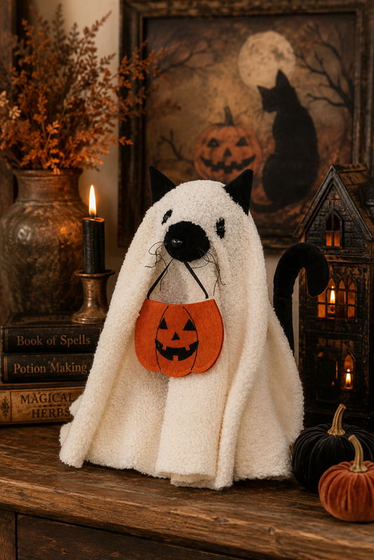 PRE ORDER - Plush Ghost Black Cat - 2026 LATE AUGUST ARRIVAL
