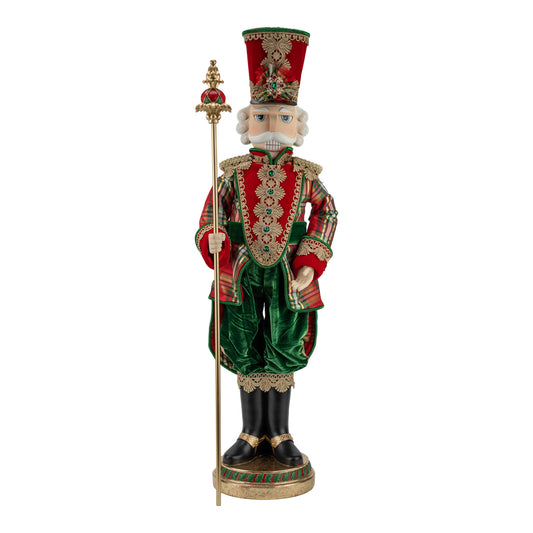 PRE ORDER - Large Traditional Plaid Nutcracker on Base 95cm - 2026 OCTOBER ARRIVAL
