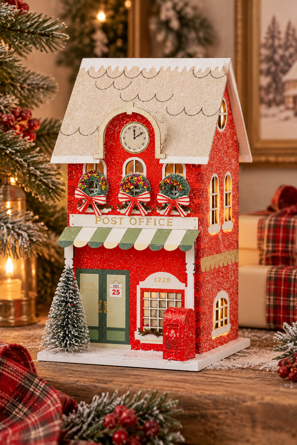PRE ORDER - Christmas Light Up Post Office - 2026 OCTOBER ARRIVAL