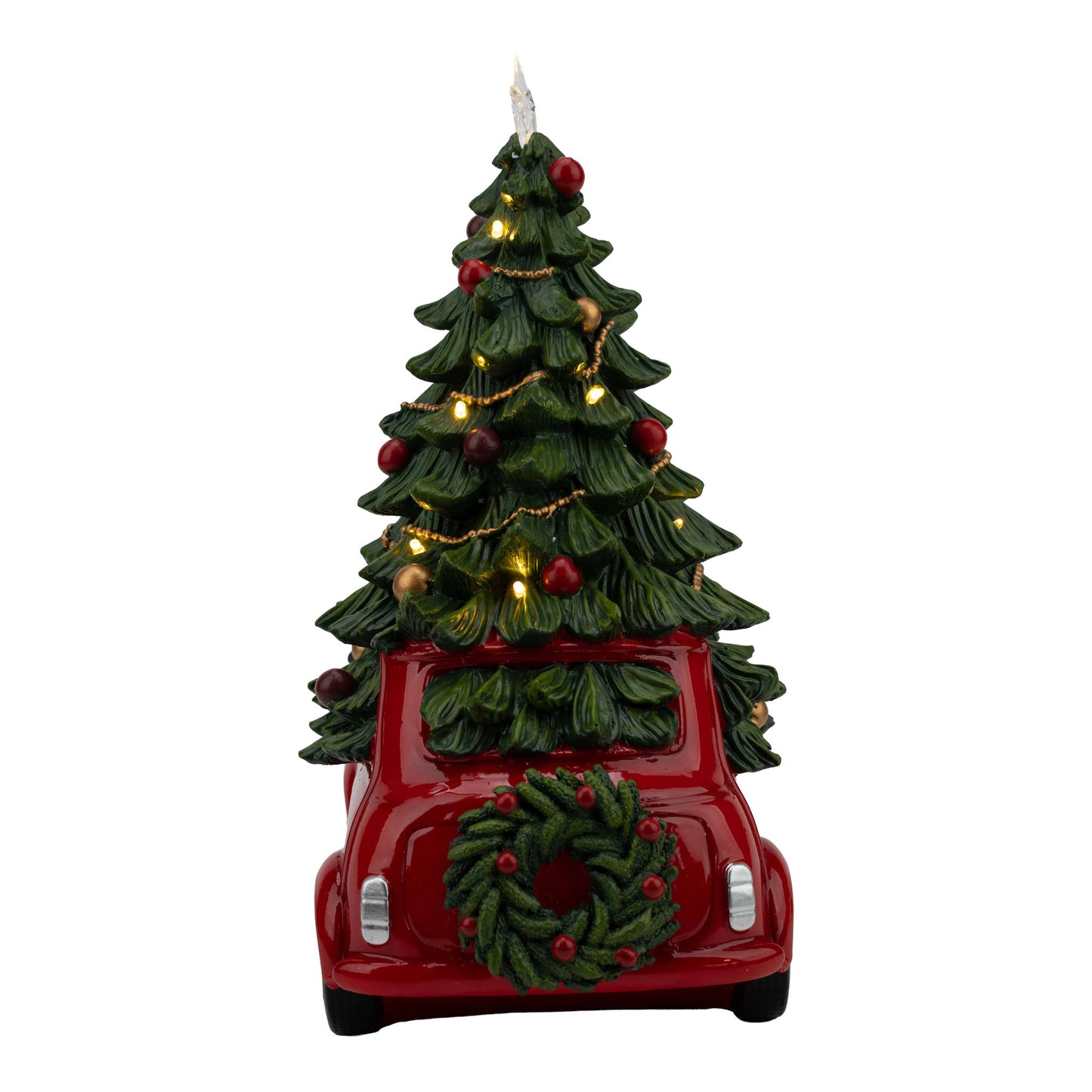 PRE ORDER - Red Car with Christmas Tree LED 30cm - 2026 OCTOBER ARRIVAL