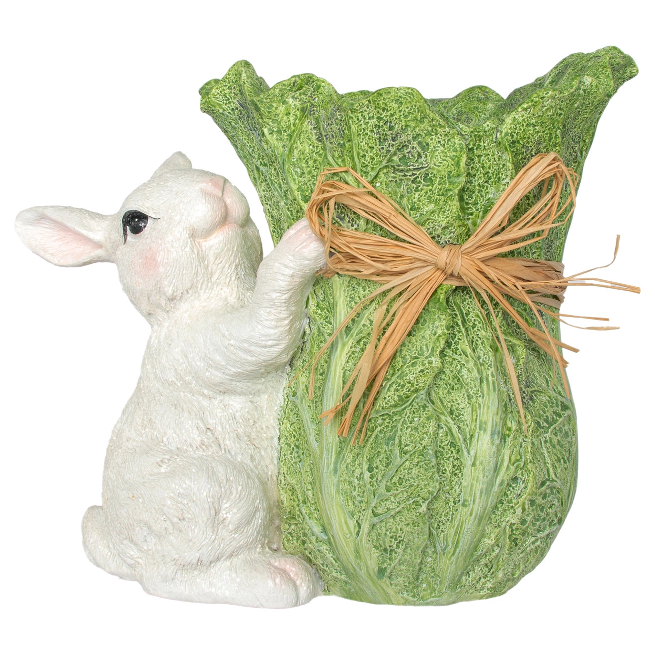 White Rabbit with Cabbage Resin Vase - 2026 JANUARY ARRIVAL