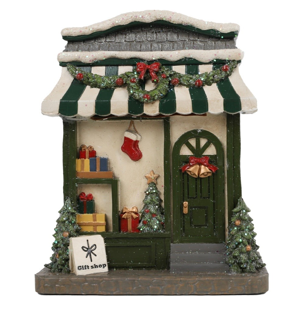 PRE ORDER - Resin Light Up Gift Store Village House 2026 OCTOBER ARRIVAL