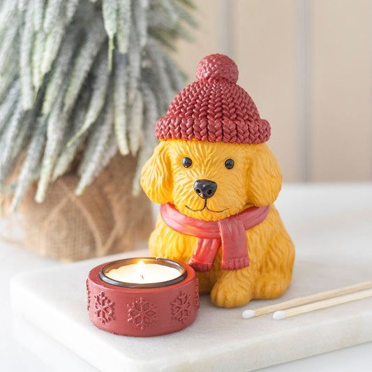 PRE ORDER - Winter Christmas Puppy Tealight Holder - 2026 SEPTEMBER ARRIVAL