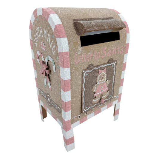 Pastel Gingerbread Christmas Mail Box