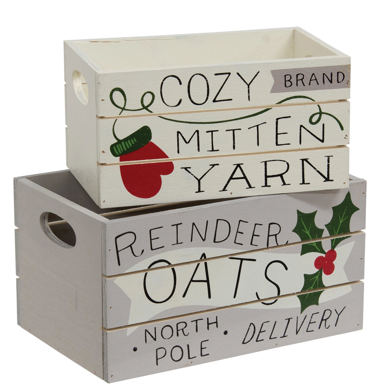 Reindeer Oats Delivery Nesting Crates Set of 2