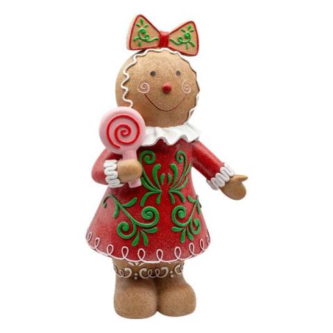 Gingerbread Girl With Lollipop 58cm