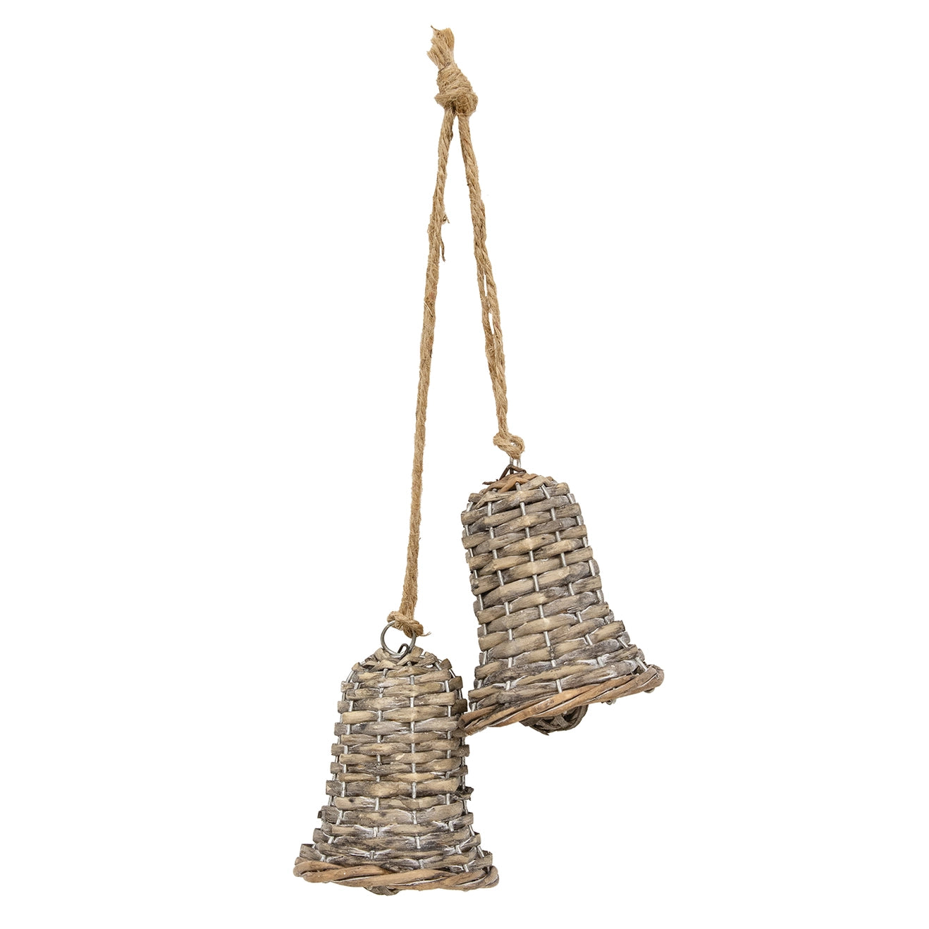 Grey Willow Bells Pair Hanging Ornament - LATE SEPTEMBER ARRIVAL