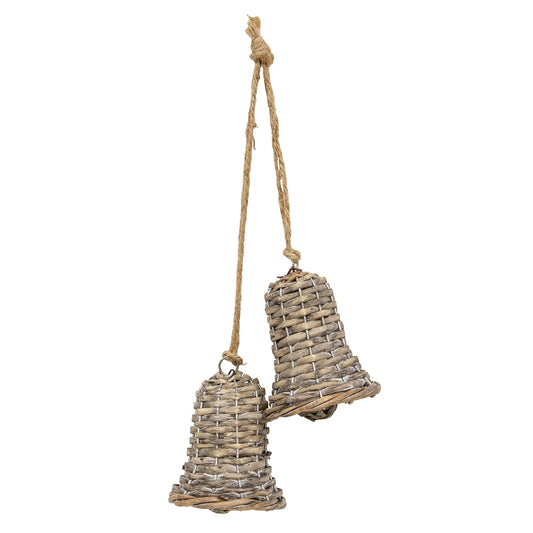 Grey Willow Bells Pair Hanging Ornament - LATE SEPTEMBER ARRIVAL
