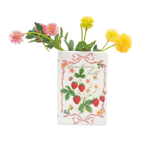 Strawberry Fields Book Vase - LATE SEPTEMBER ARRIVAL