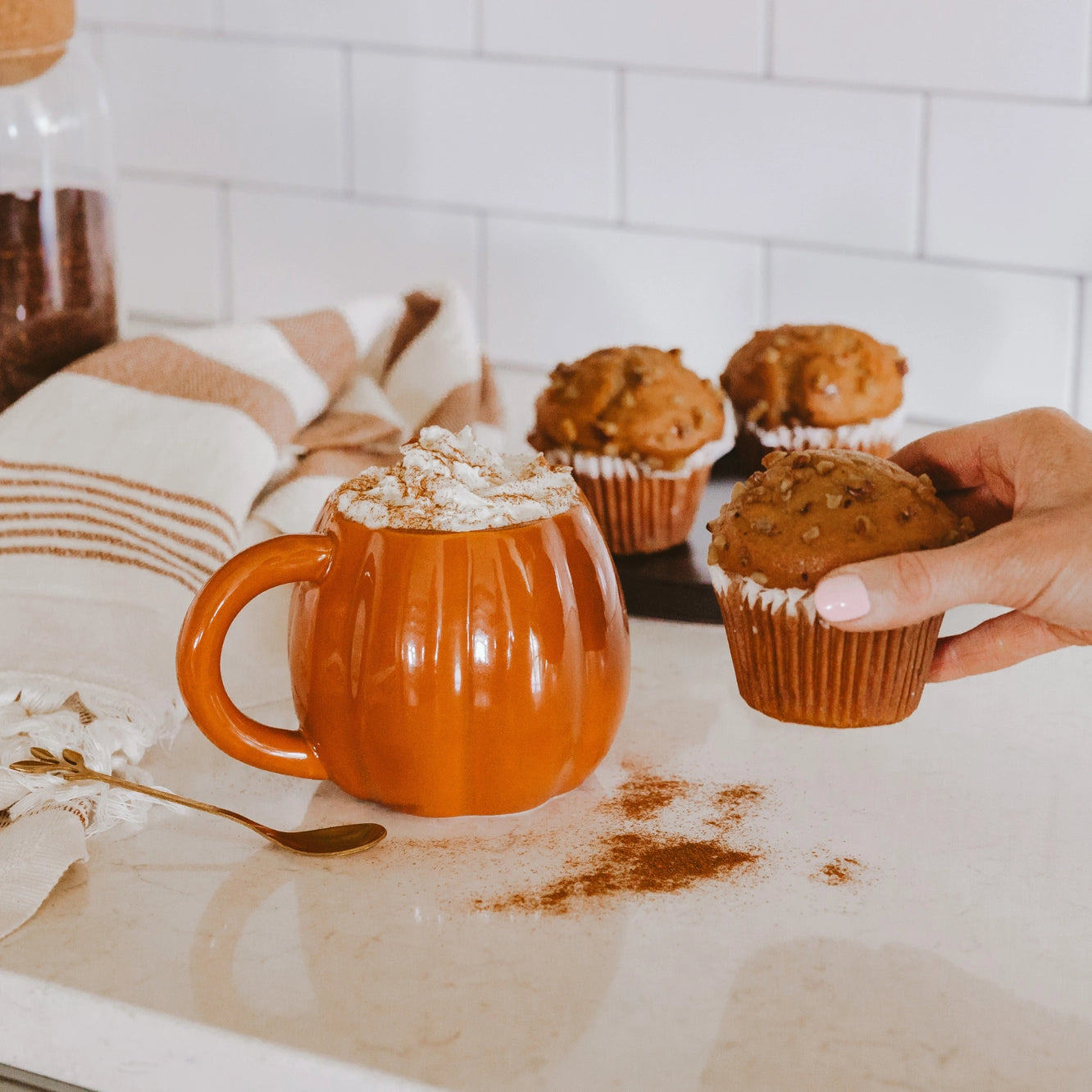 Fall Orange Pumpkin Mug - JULY ARRIVAL