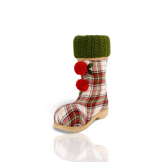 PRE ORDER - Plaid Santa Boot 39cm - 2026 OCTOBER ARRIVAL
