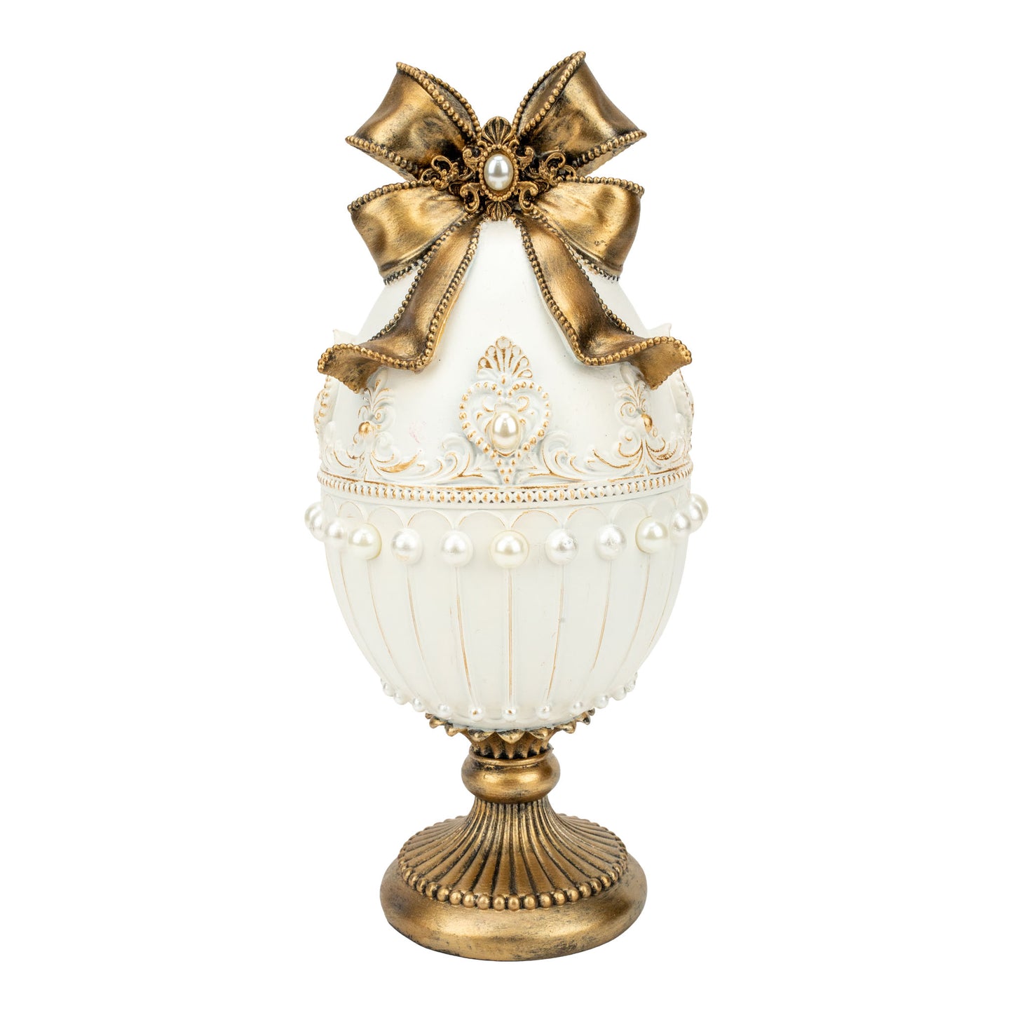 Elegant Gold Bow Egg Finial 30cm - 2026 FEBRUARY ARRIVAL