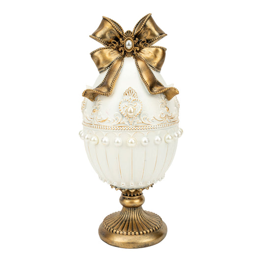 Elegant Gold Bow Egg Finial 30cm - 2026 FEBRUARY ARRIVAL