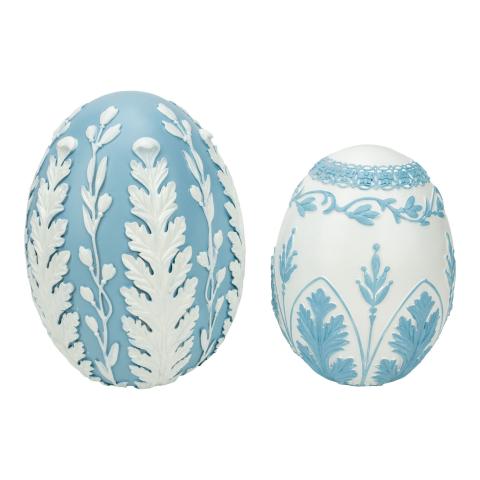 Skye Blue Egg With Pattern 20cm - 2026 FEBRUARY ARRIVAL