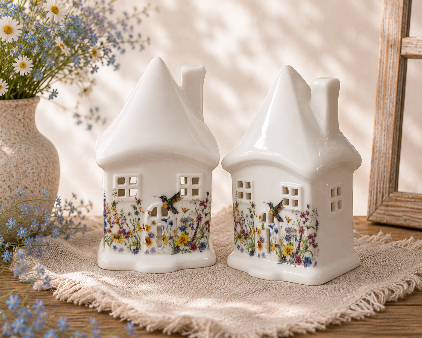 PRE ORDER - Small Hummingbird Ceramic Tea light House - 2026 SEPTEMBER ARRIVAL