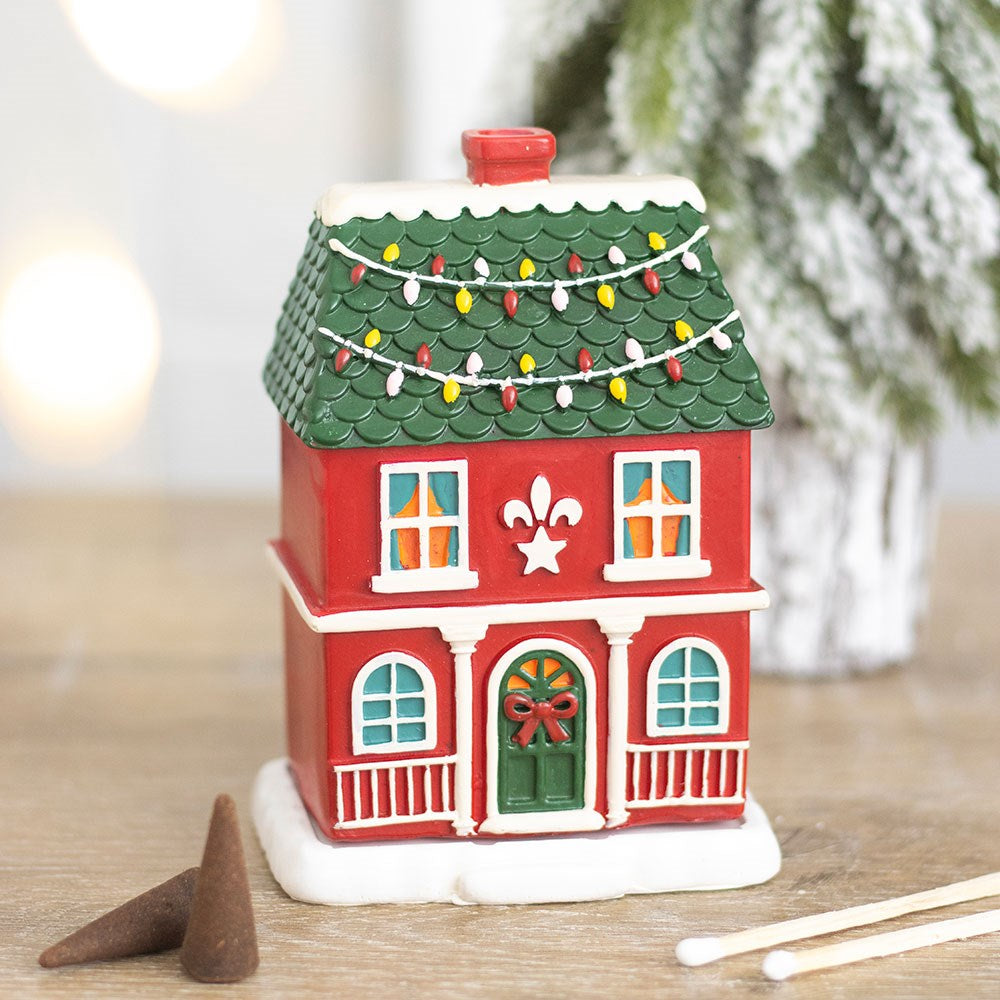 PRE ORDER - Red Christmas House Incense Cone Burner - 2026 SEPTEMBER ARRIVAL