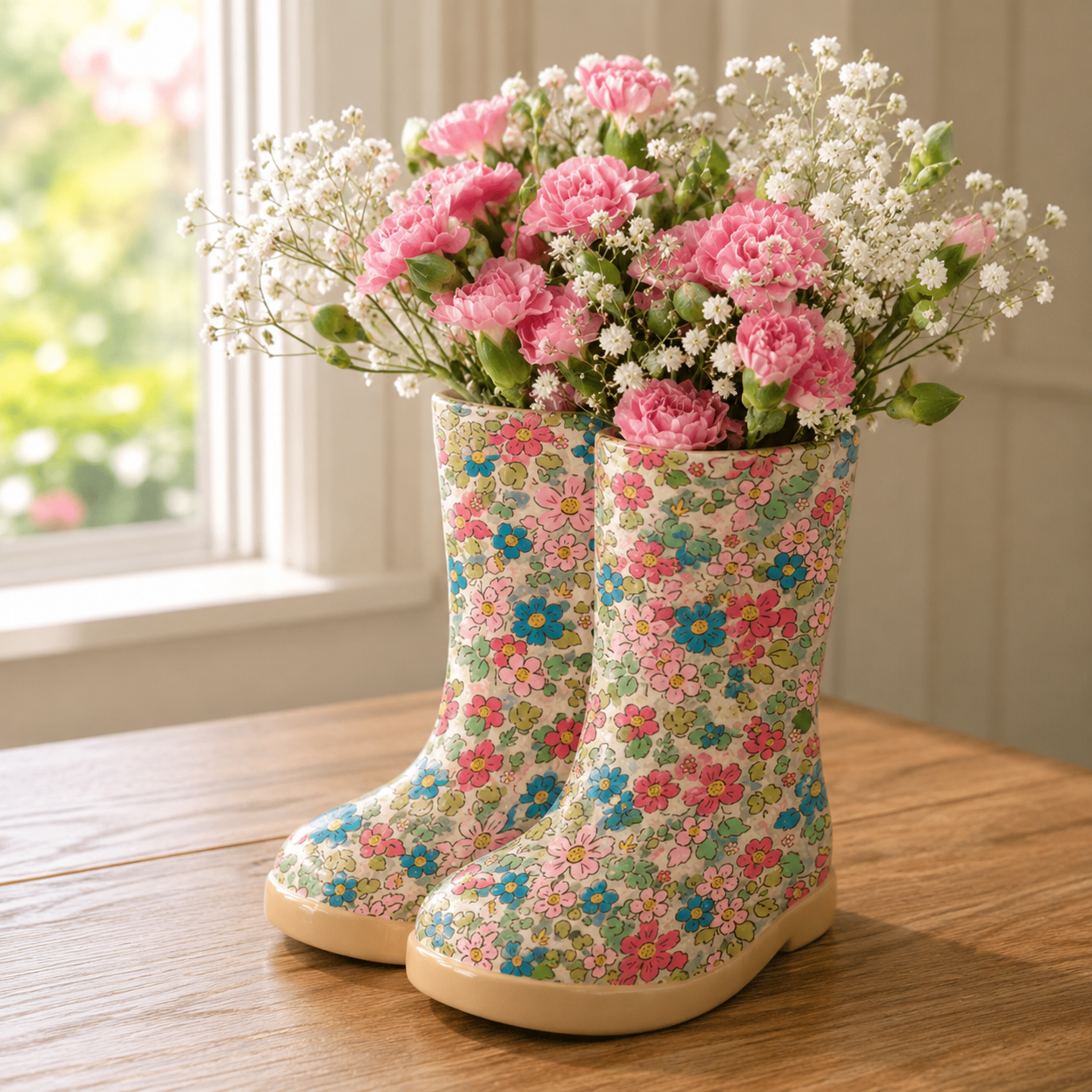 PRE ORDER - Floral Boot Shaped Ceramic Vase 🌸 - 2026 OCTOBER ARRIVAL