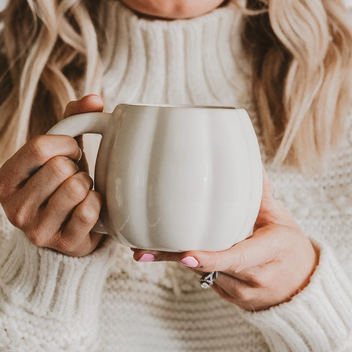 Fall Cream Pumpkin Mug - JULY ARRIVAL