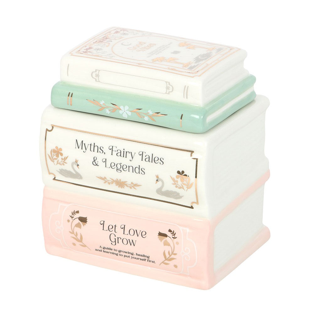 Pastel Ceramic Book Stack Oil Burner