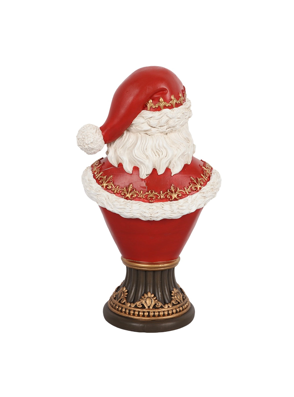 Red Santa Bust with Gold Accents 30cm - OCTOBER ARRIVAL
