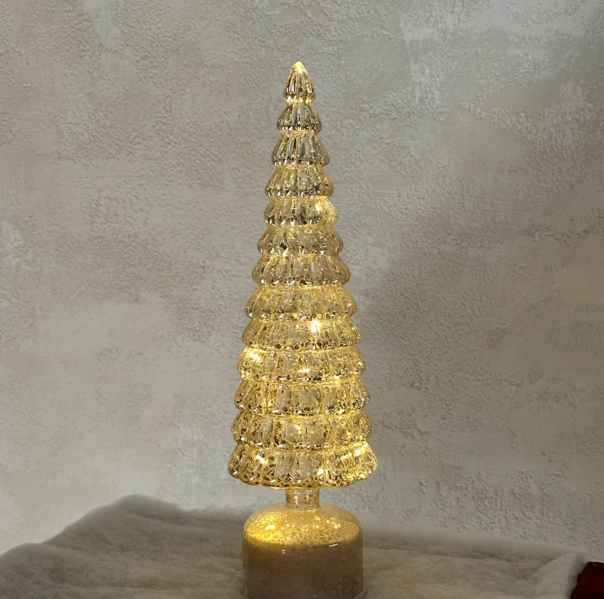 Glass LED Tree with Mercury 36cm - OCTOBER ARRIVAL