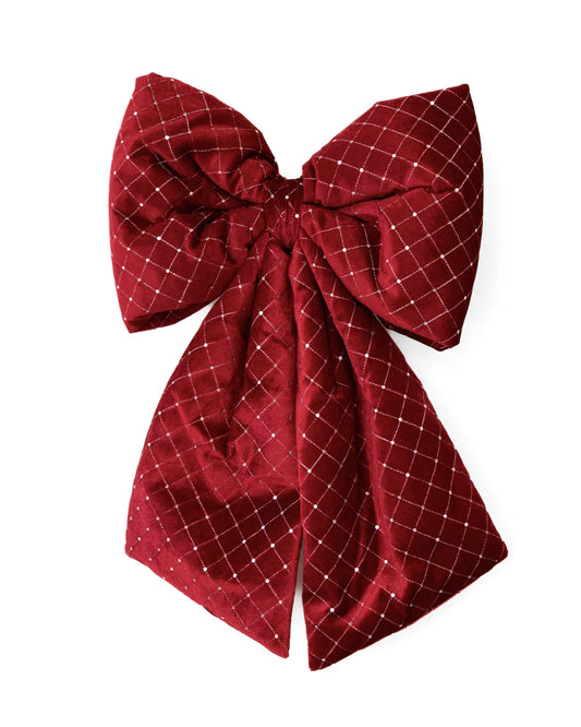 Large Velvet Red Bow 40cm  - SEPTEMBER ARRIVAL
